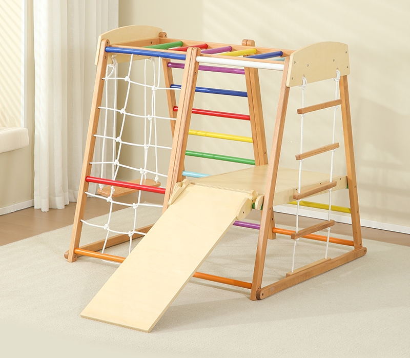 Kids Outdoor Wooden Climbing Frame - أطفال في الهواء الطلق داخلي مونتيسوري