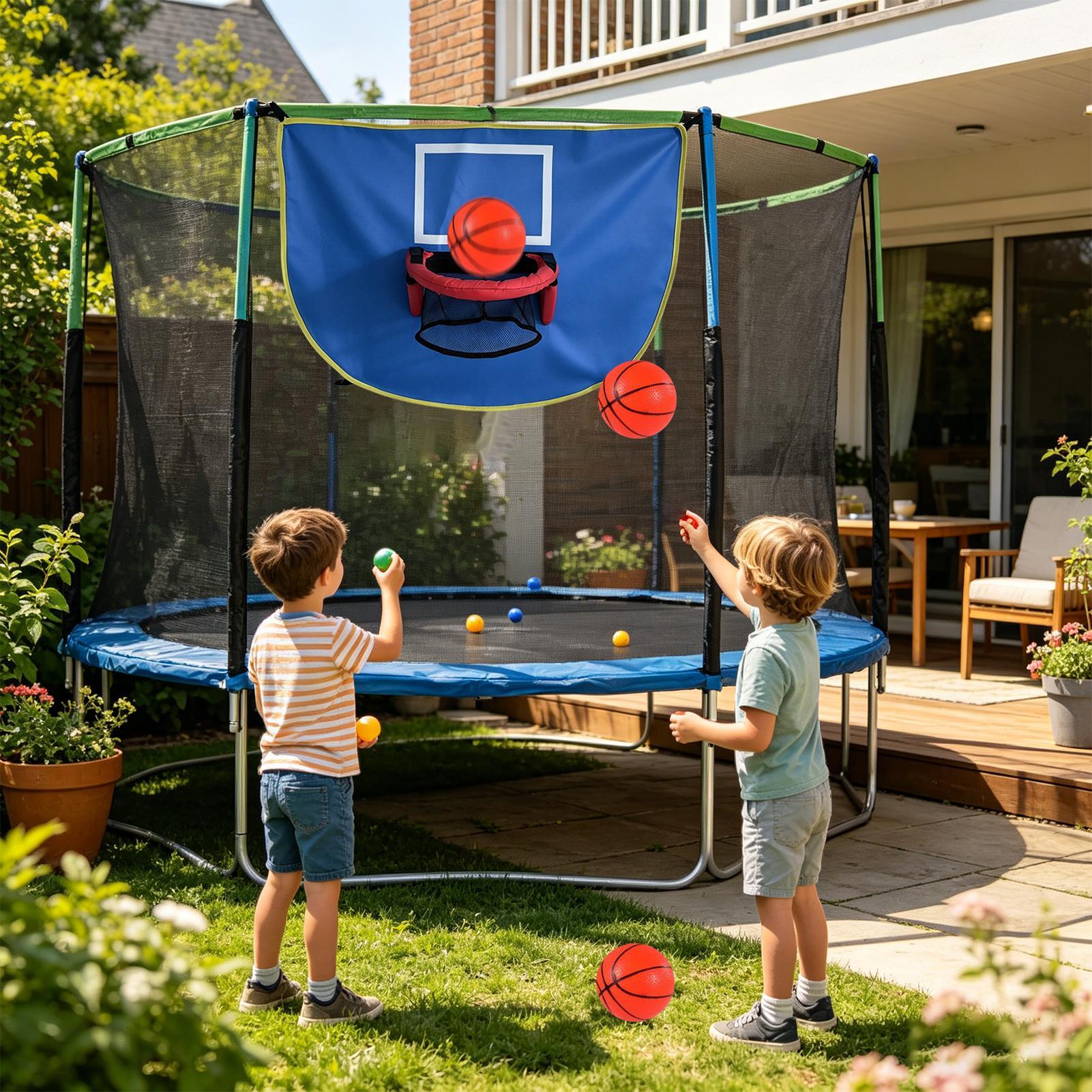 Kids Outdoor Trampoline - طقم كرة سلة للترامبولين مع مضخة