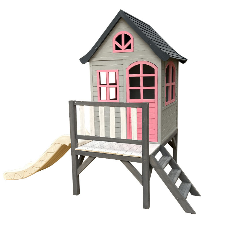 Kids Outdoor Doll House - بيت سجل الأطفال، شجرة، صغير خارجي،