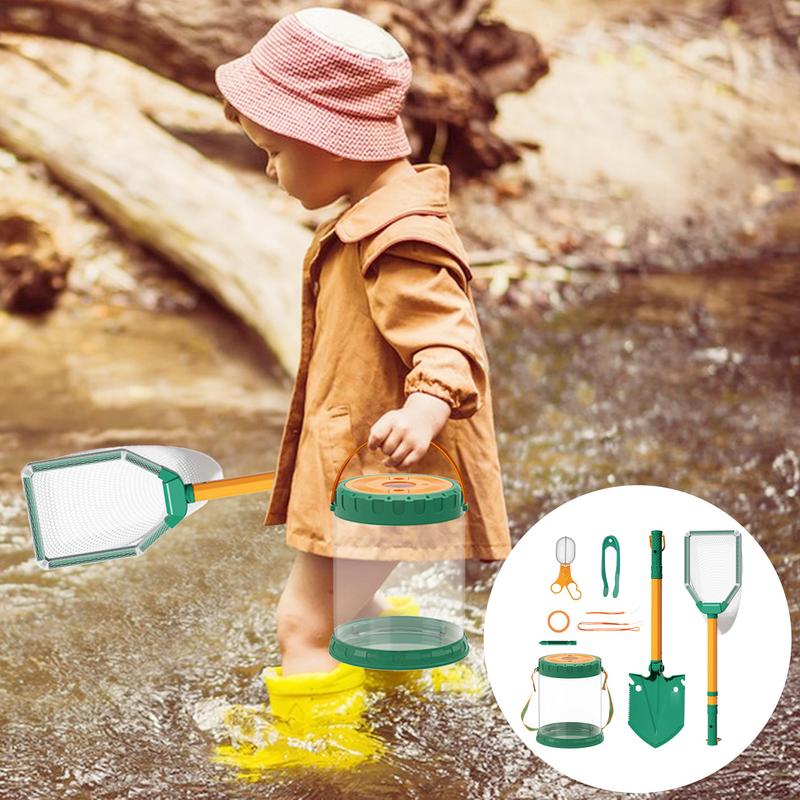 Kids Outdoor Adventure Kit - مجموعة أدوات التقاط الفراشة القابلة للسحب،