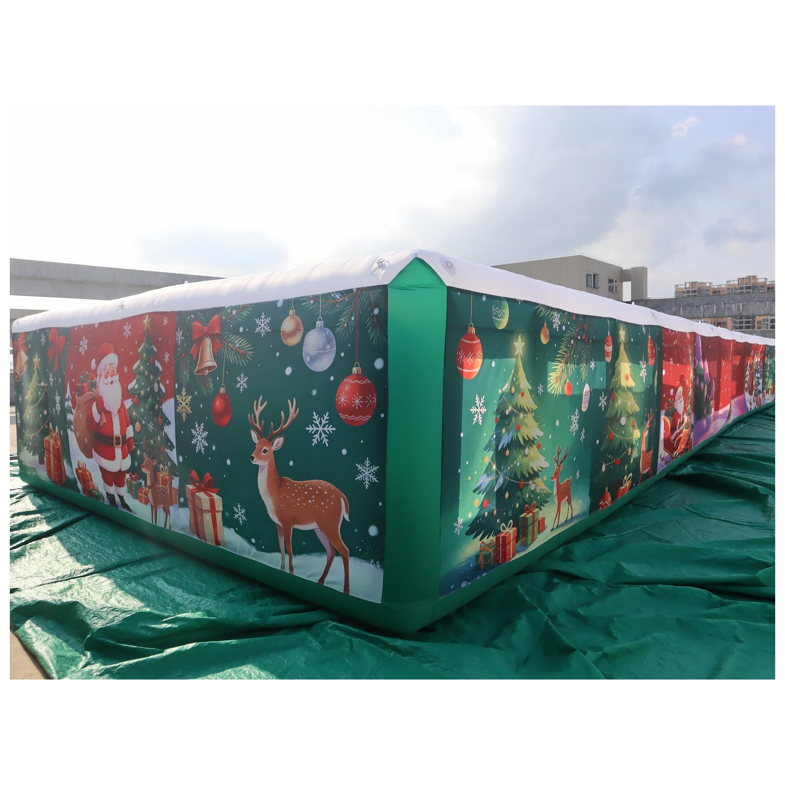 Kids Outdoor Party Venue - متاهة قابلة للنفخ تجارية طويلة 6×20