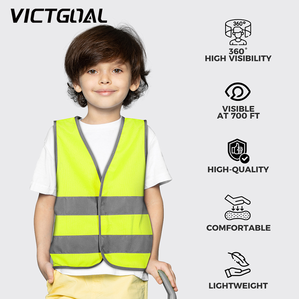 Kids Outdoor Vest - سترة أمان للأطفال ملابس عاكسة للتدريب