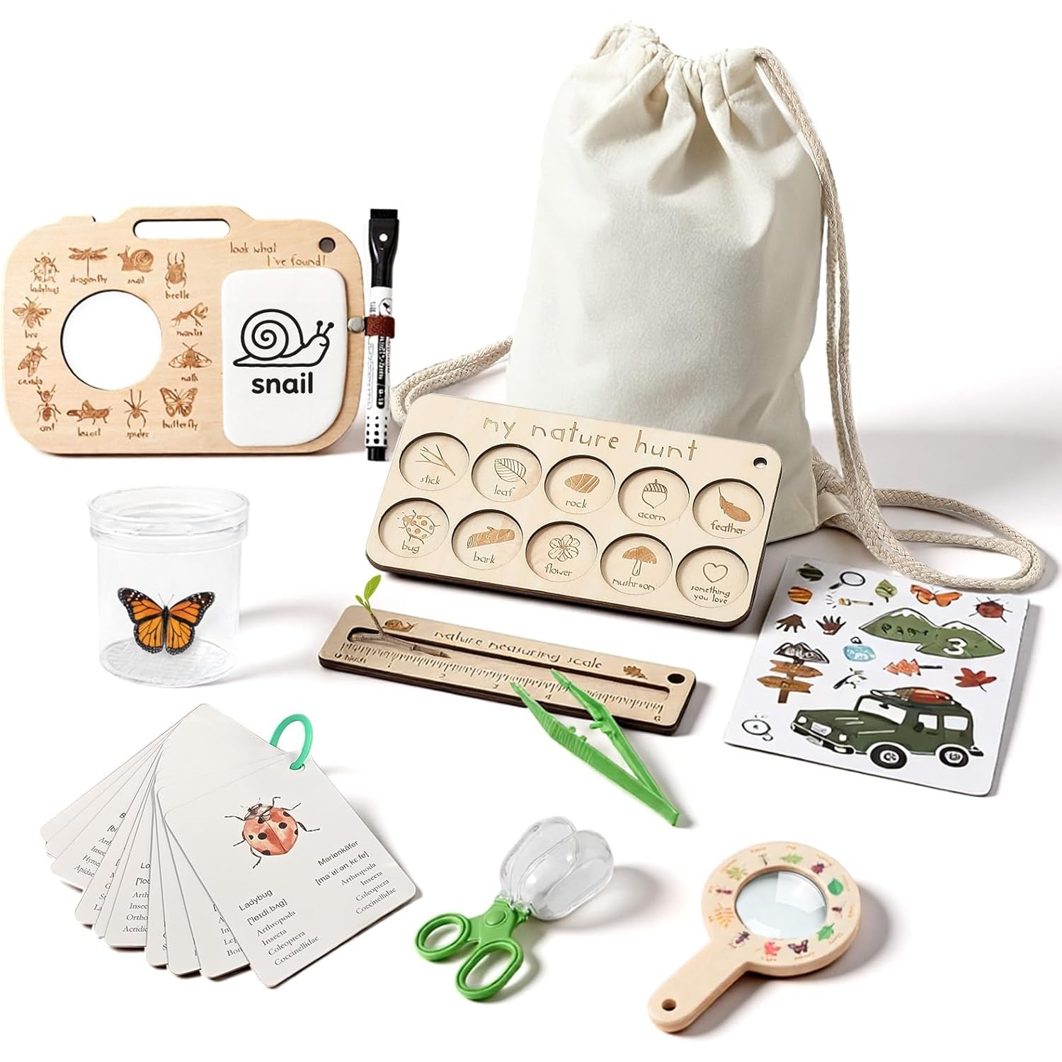 Kids Outdoor Adventure Kit - مجموعة أدوات التقاط الحشرات للأطفال مع