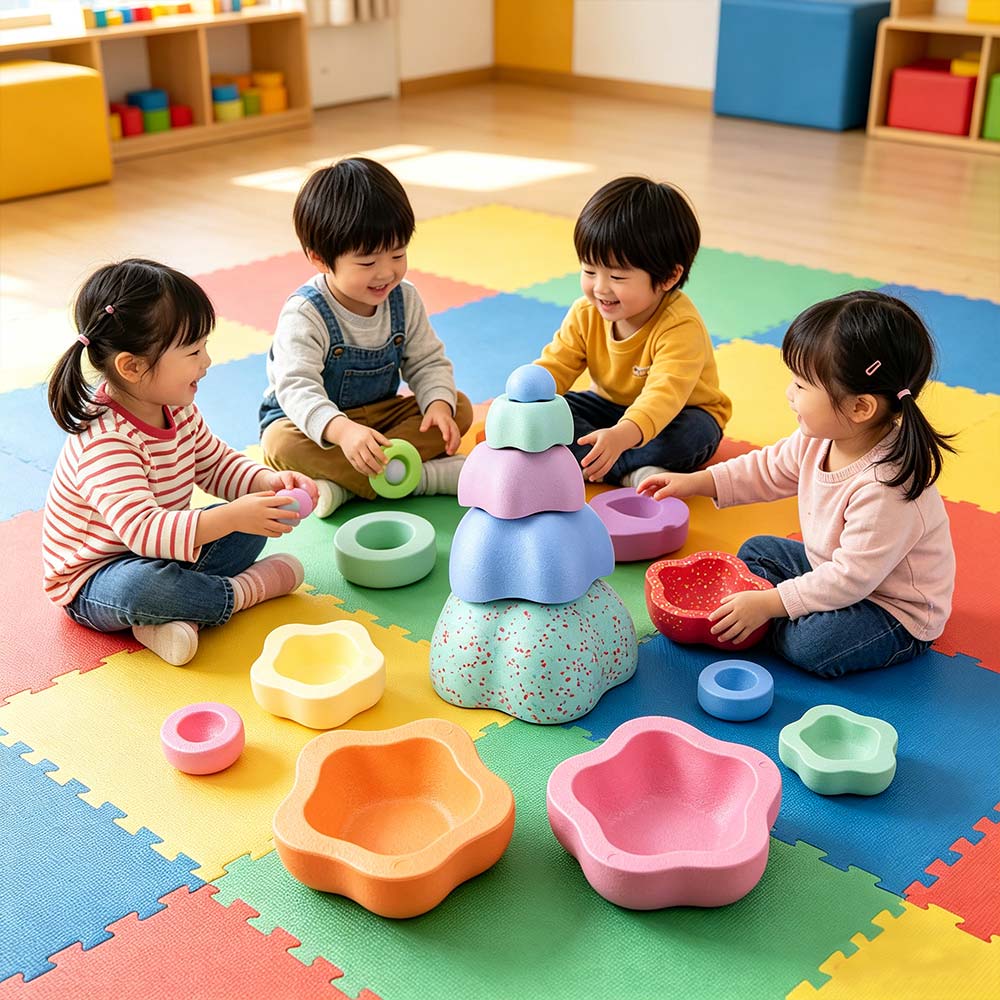 أحجار نهرية للعب التوازن في ال - مراجعة Stepping Stone Foam وسعره