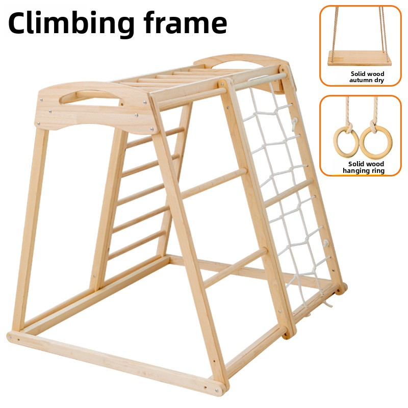 إطار تسلق للأطفال في صالة الأل - مراجعة Kids Outdoor Wooden Climbing Frame وسعره