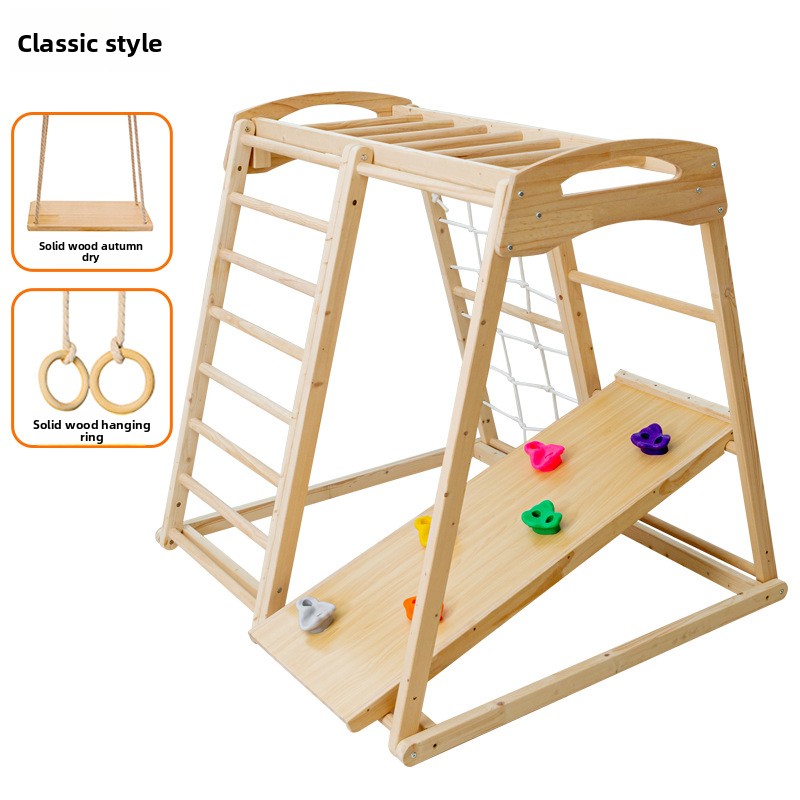 إطار تسلق للأطفال في صالة الأل - مراجعة Kids Outdoor Wooden Climbing Frame وسعره
