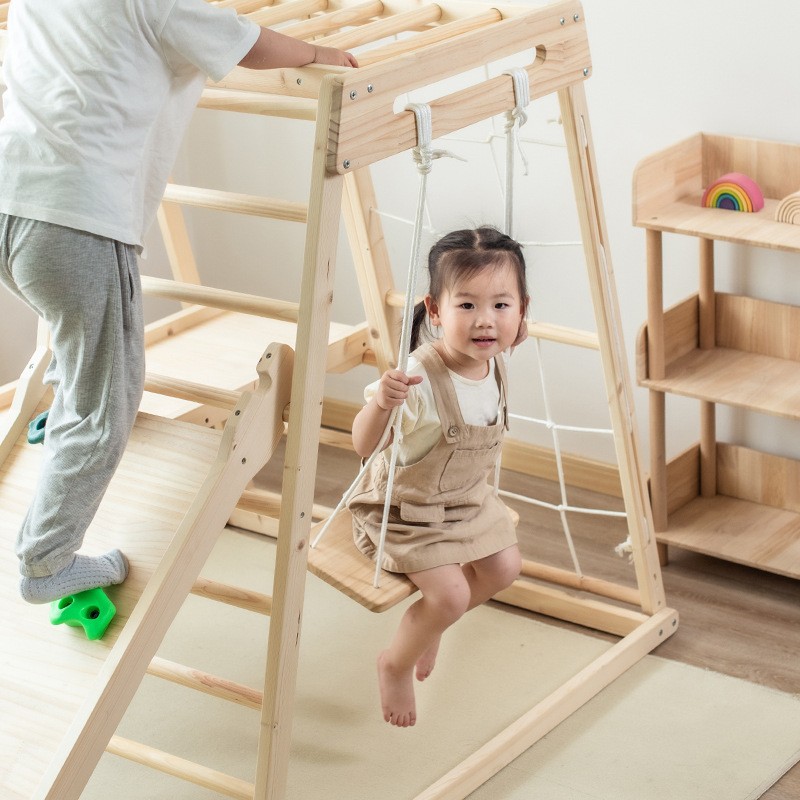 إطار تسلق للأطفال متعدد الاستخ - مراجعة Kids Outdoor Wooden Climbing Frame وسعره