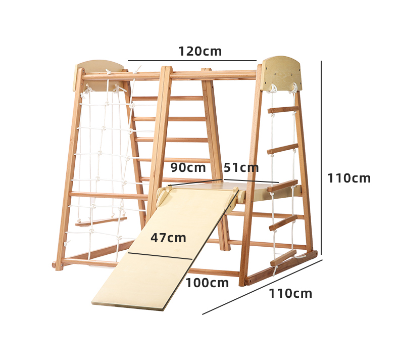 أطفال في الهواء الطلق داخلي مو - مراجعة Kids Outdoor Wooden Climbing Frame وسعره