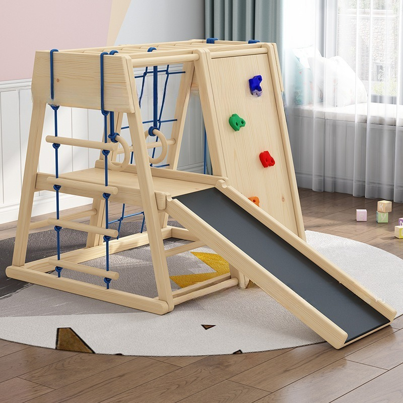 إطار تسلق خشبي مع زحليقة وأرجو - مراجعة Kids Outdoor Wooden Climbing Frame وسعره