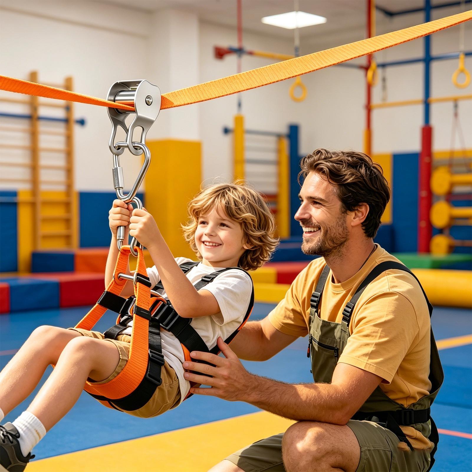 حبل الانزلاق للأطفال، ألعاب تو - مراجعة Kids Outdoor Zipline وسعره