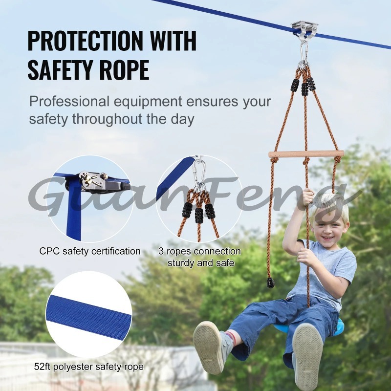 مجموعة زيبلاين بطول 52 قدمًا ل - مراجعة Kids Outdoor Zipline وسعره