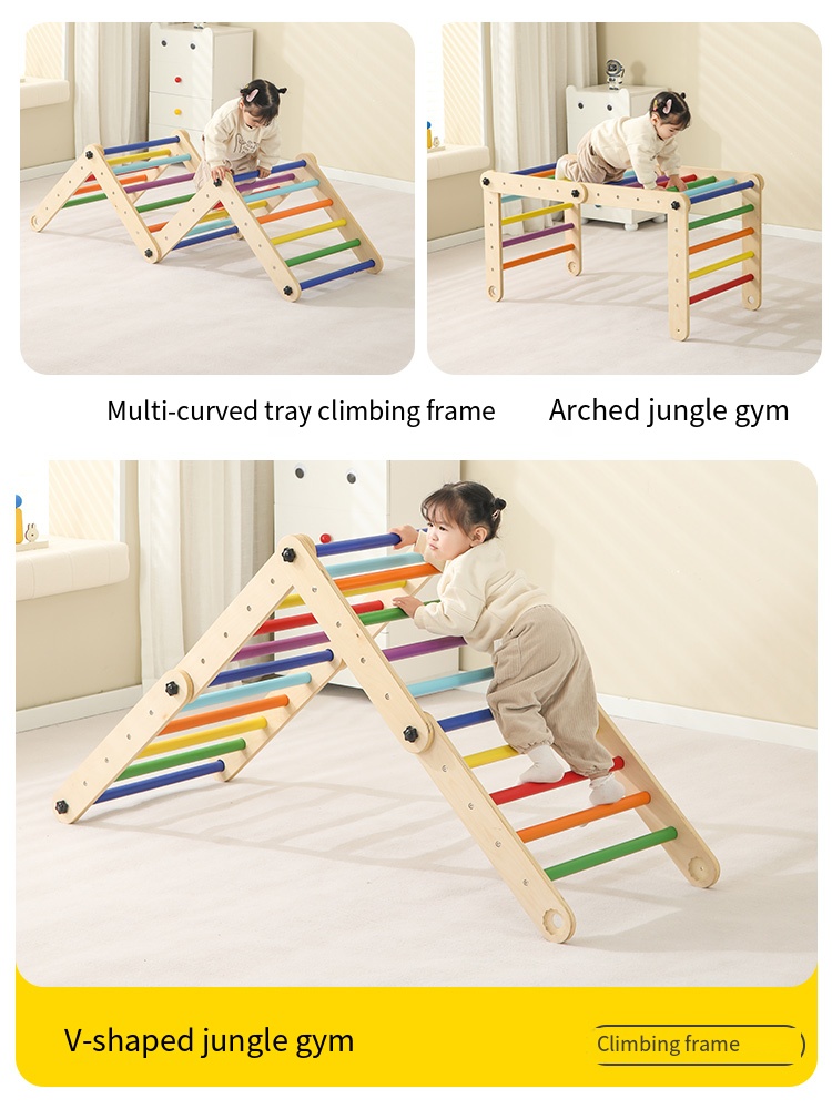 مجموعة إطار تسلق خشبي للأطفال  - مراجعة Kids Outdoor Wooden Climbing Frame وسعره