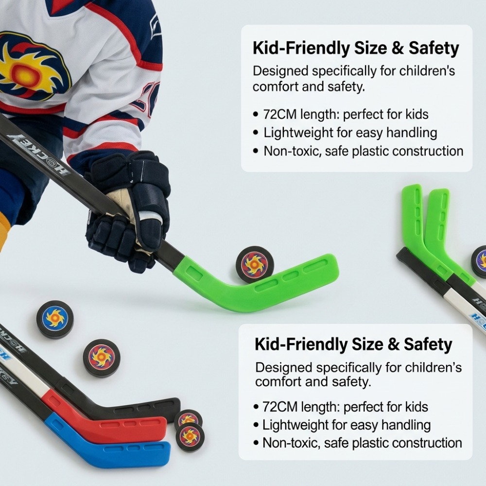 عصا هوكي بلاستيكية 72 سم للأطف - مراجعة Kids Outdoor Hockey Sticks وسعره