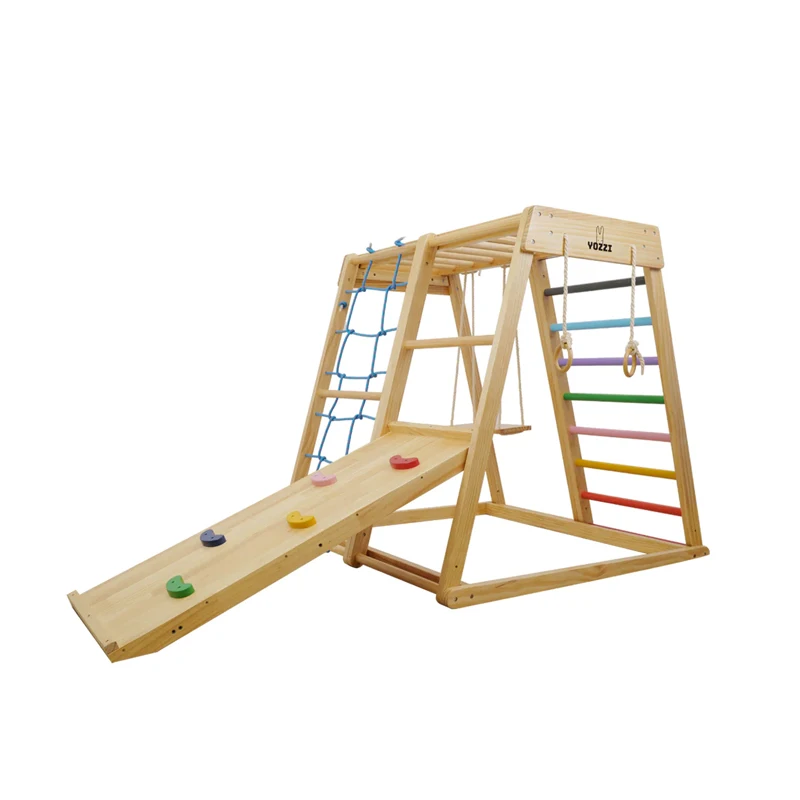 معدات رياضية للأطفال للعب الدا - مراجعة Kids Outdoor Wooden Climbing Frame وسعره