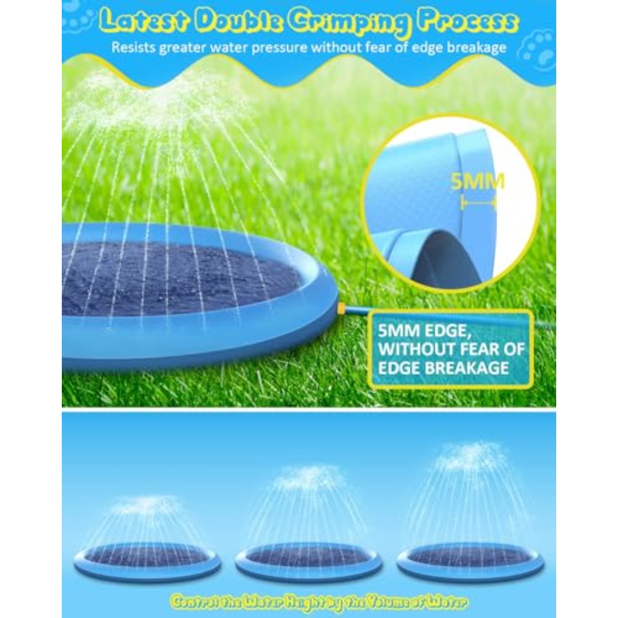 سجادة رش ماء خارجية للأطفال وا - مراجعة Sprinkler Splash Pad وسعره