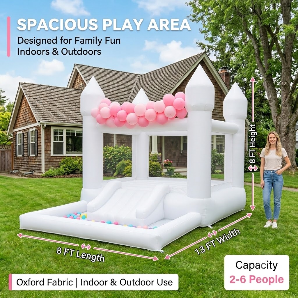 منزل قابل للنفخ أبيض اللون مقا - مراجعة Kids Outdoor Trampoline وسعره