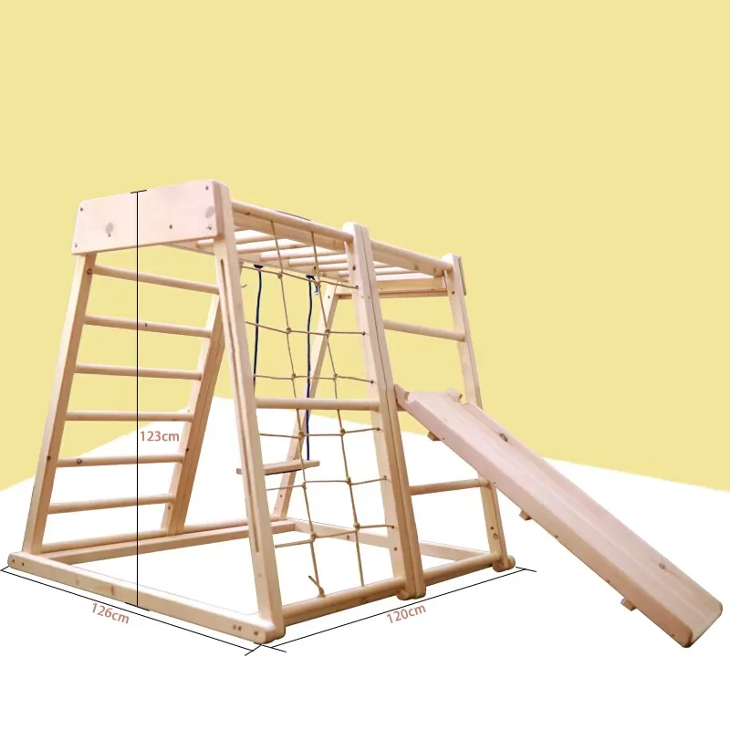 مجموعة تسلق خشبية للأطفال من م - مراجعة Kids Outdoor Wooden Climbing Frame وسعره