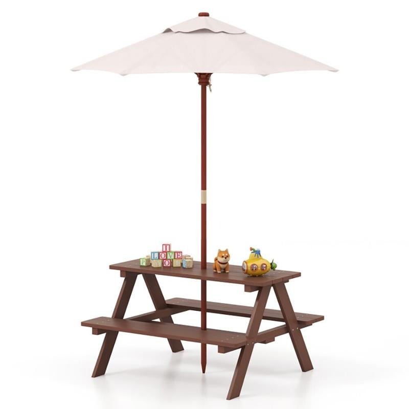 طاولة نزهة خارجية للأطفال مع م - مراجعة Kids Outdoor Table With Umbrella وسعره