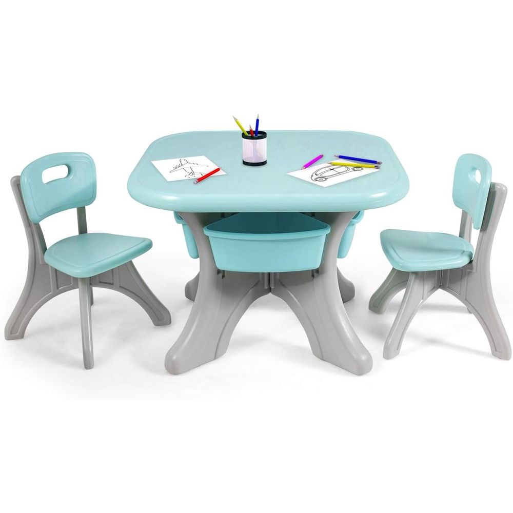 طاولة وكراسي للأطفال، مجموعة م - مراجعة Kids Outdoor Table And Chair Set وسعره
