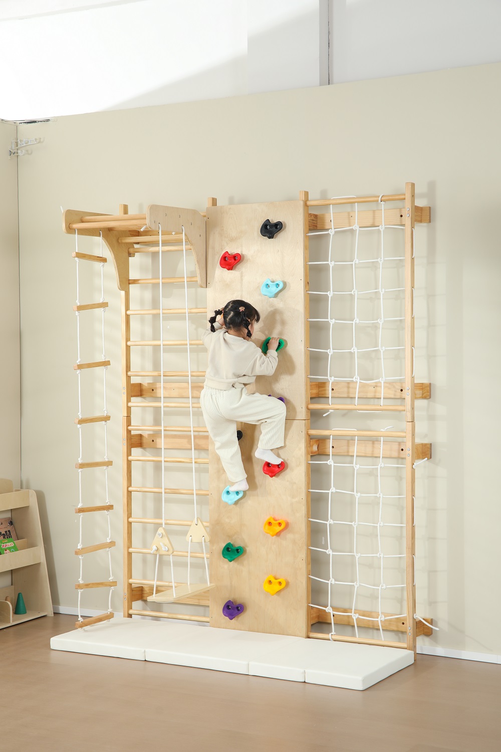 متوفر: إطار تسلق خشبي للأطفال  - مراجعة Kids Outdoor Wooden Climbing Frame وسعره