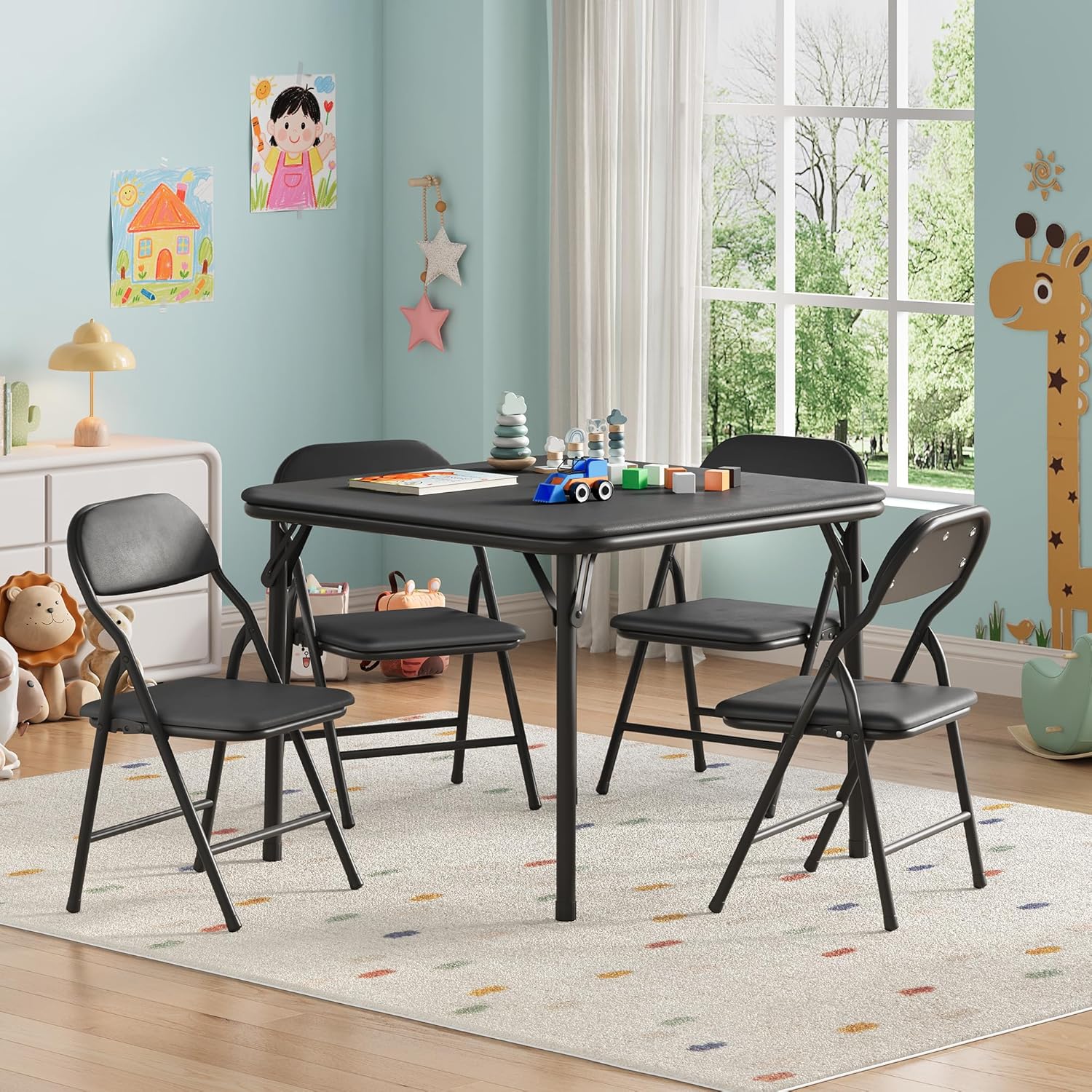 طقم طاولة وكراسي قابلة للطي لل - مراجعة Kids Outdoor Table And Chair Set وسعره
