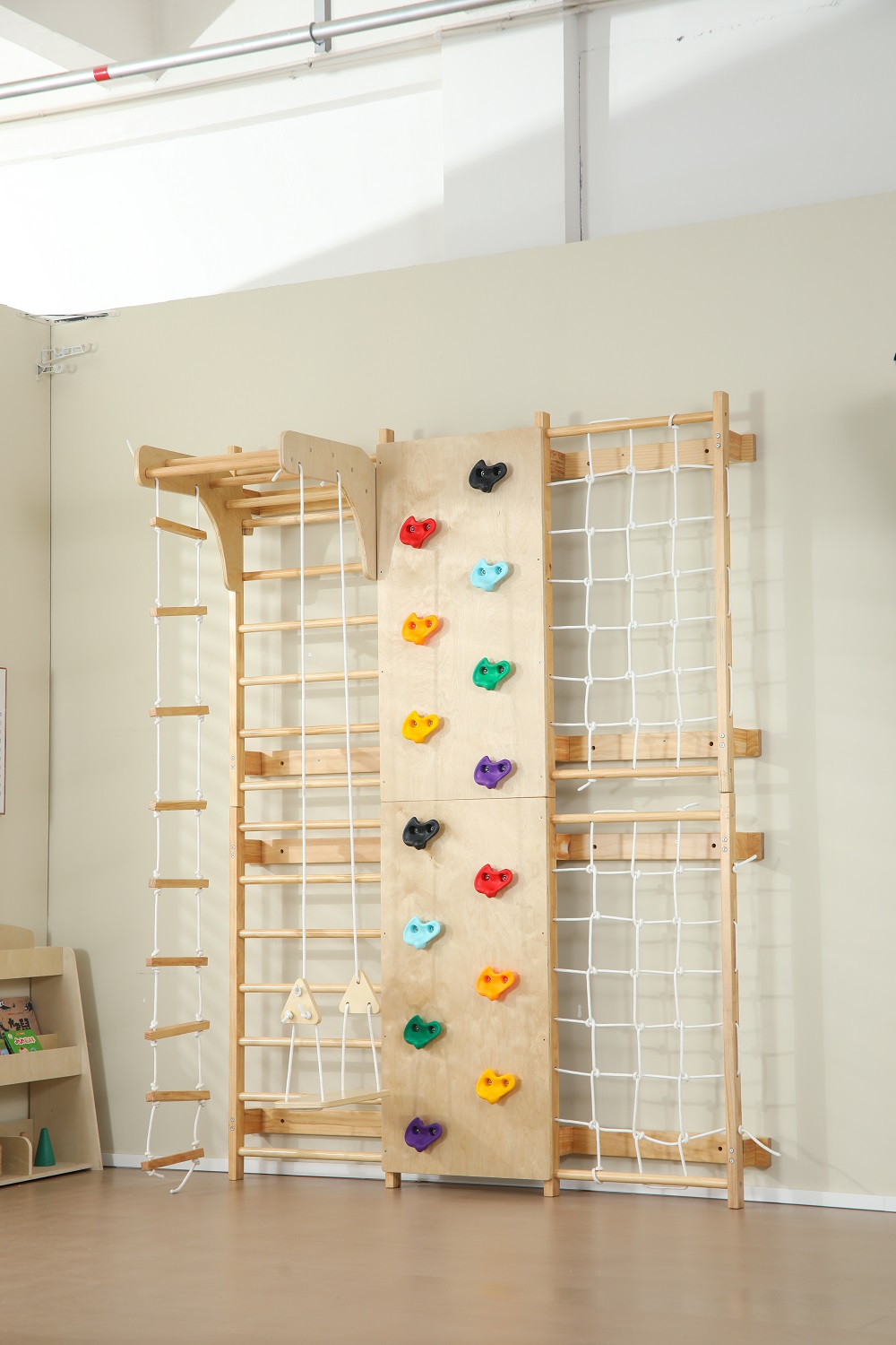 متوفر في المخزون، قضبان قرد دا - مراجعة Kids Outdoor Wooden Climbing Frame وسعره